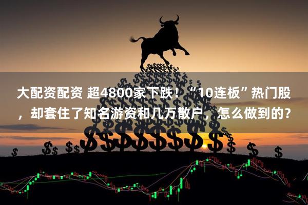 大配资配资 超4800家下跌！“10连板”热门股，却套住了知名游资和几万散户，怎么做到的？