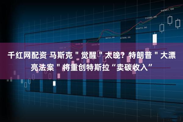 千红网配资 马斯克＂觉醒＂太晚？特朗普＂大漂亮法案＂将重创特斯拉“卖碳收入”